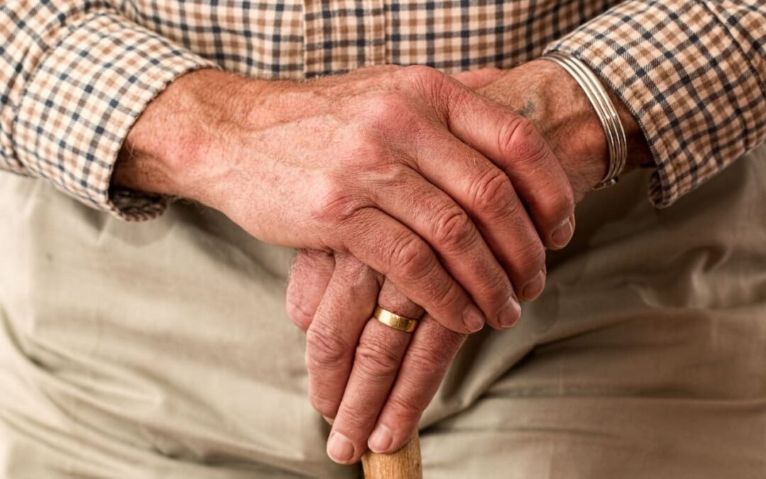 senior citizen's hands